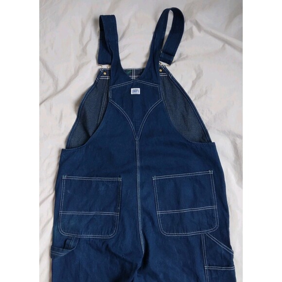 Liberty Overalls Mens Blue Denim Bib Work Bibs 42 x 32 - Picture 9 of 13